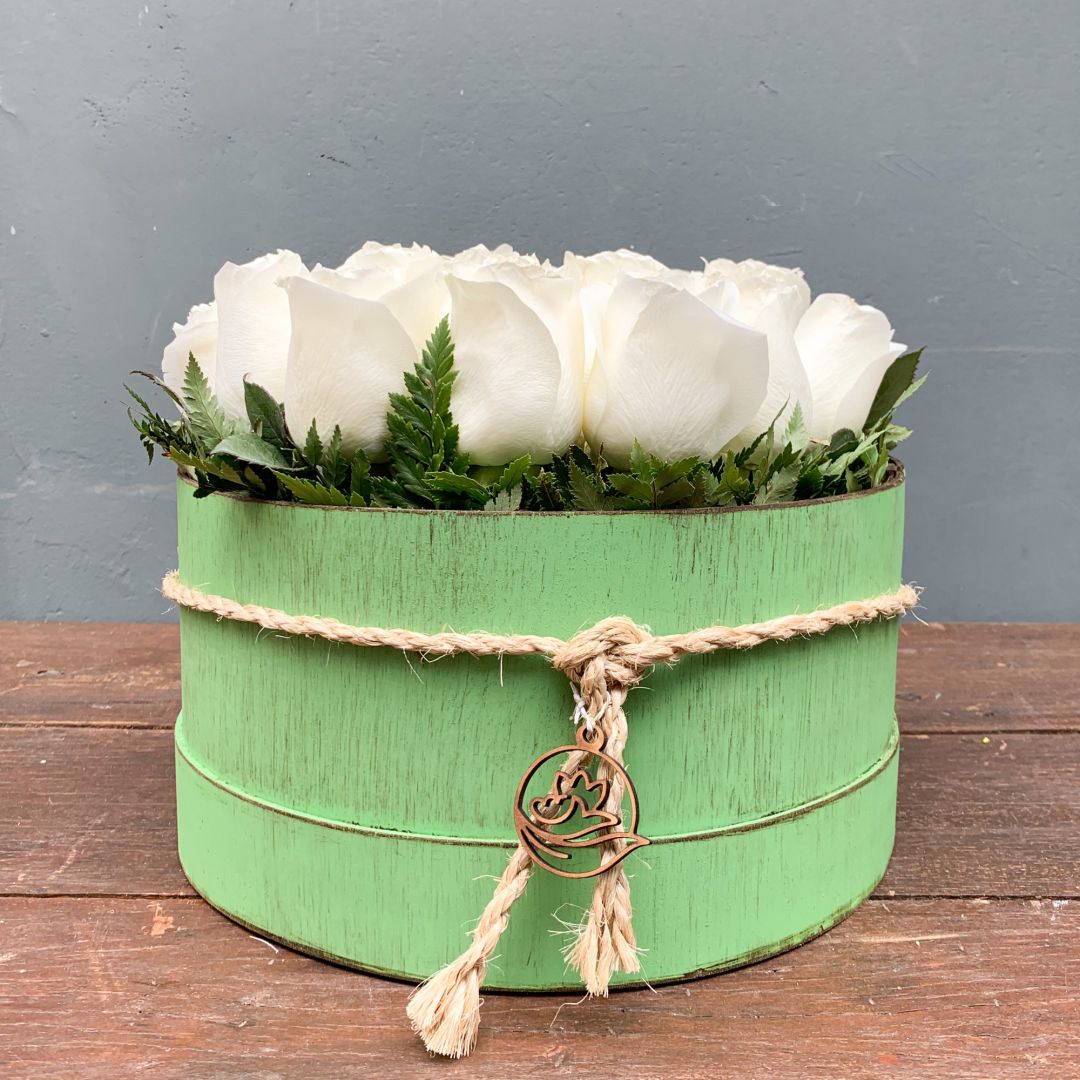BASE REDONDA CON ROSAS